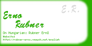 erno rubner business card