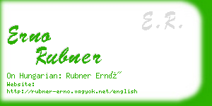 erno rubner business card